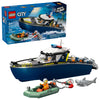 LEGO City Police Boat Chase Building Toy for Kids - Pretend Play Set for Boys & Girls, Ages 6+ - Building Blocks W/ 2 Floating Boat Toys for Playtime