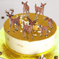 JOKFEICE Deer Toys - 6pcs Realistic Deer Woodland Animals Figurines - Early Educational Toys, Birthday Cake Topper for Kids