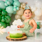 HGFC Natural Boho Birthday Hat - Boho First/1st Birthday Decorations,Cake Smash Photo Prop (Green)