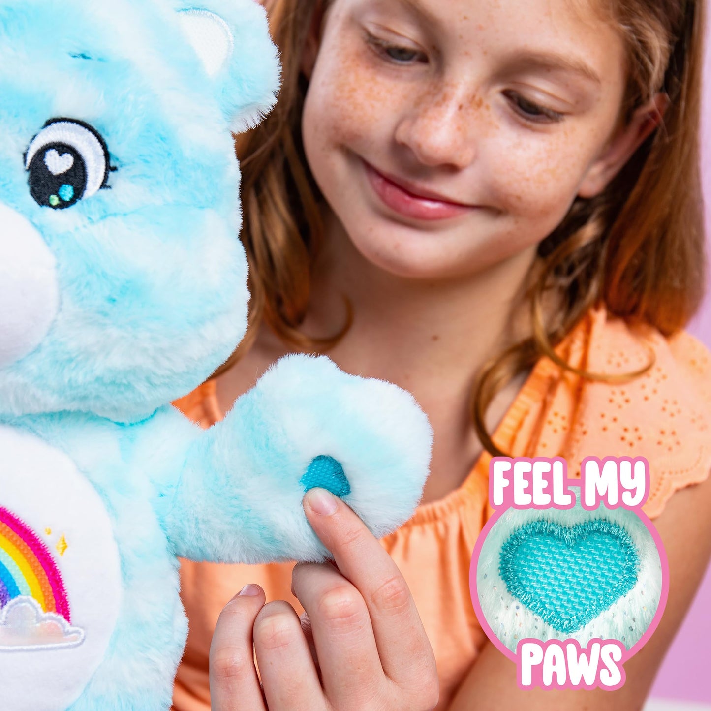 Care Bears - 14" Sweet Serenity Bear - Medium Size Plush, Sensory Toy, Emotional Support Plushie, Ages 4+