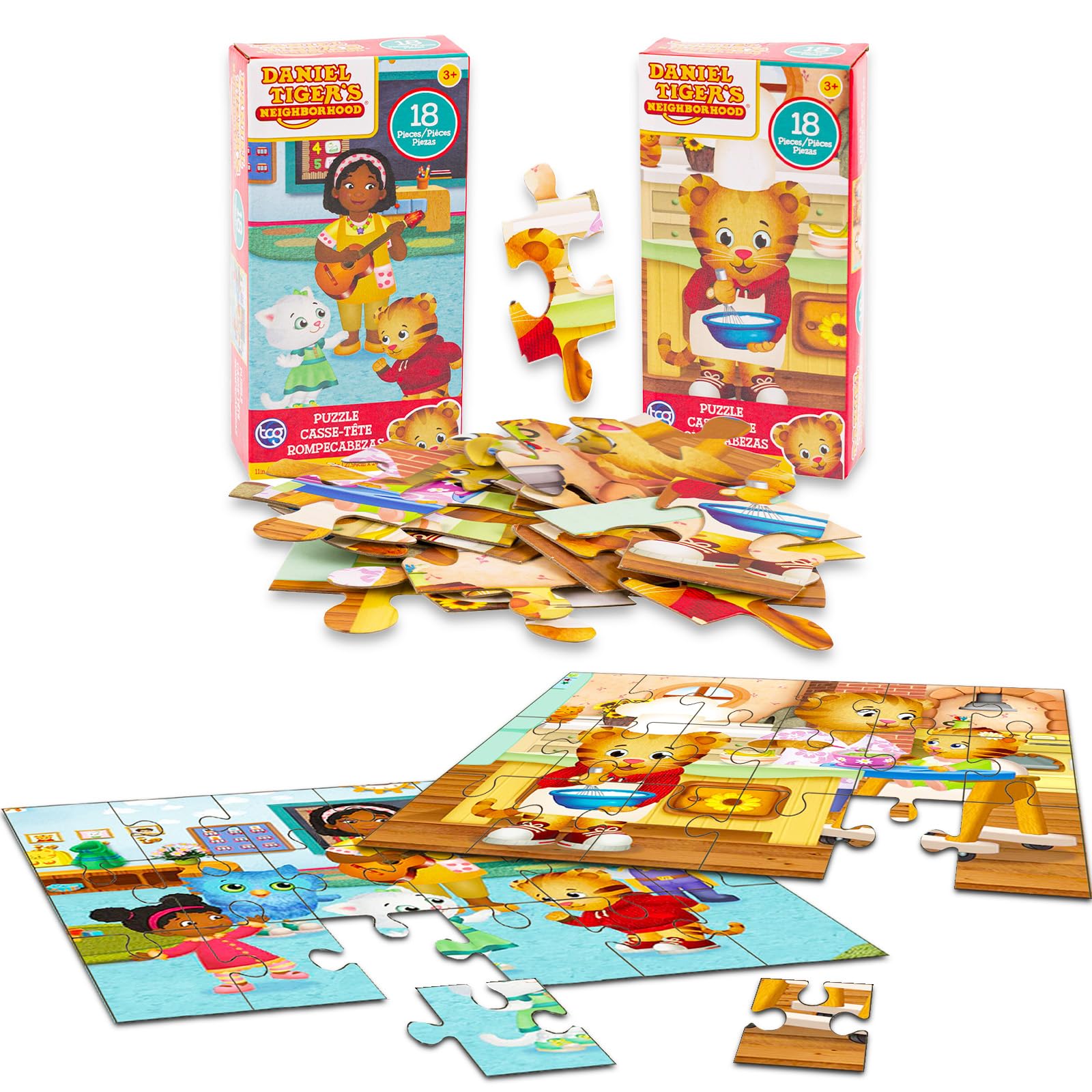 Daniel Tiger Jigsaw Puzzles for Kids, Ages 3-5 - 2 Pack Bundle