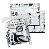 GSM Brands Disposable Airplane Tray Table Cover (Pack of 20) - Double Sided with 12 Games - Opaque White