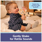 GUND Bluey Official Bingo 6-Inch Plush Ring Rattle Sensory Toy