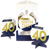 Trendware Navy and Gold Birthday Centerpiece Stands, 9 ct