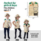 Born Toys Kids Safari Costume Zoo Keeper Dress Up Outfit for Toddler, 3+