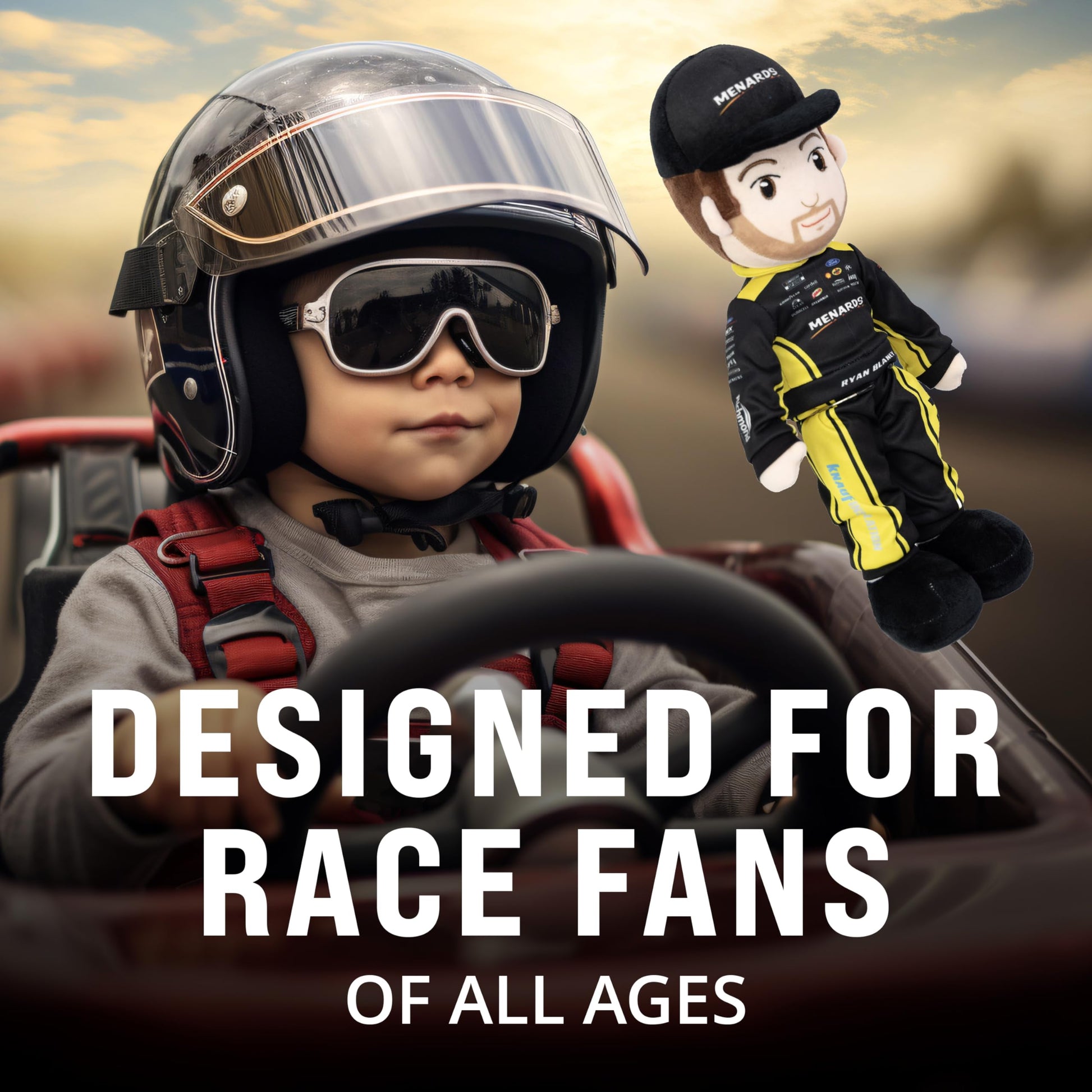 Plushible NASCAR Collectible, Team Penske Ryan Blaney (Menards) Plush Figure, 14-Inch Racing Rag Doll for All Ages - Quality Materials, Plush Rag Soft