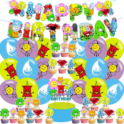 karg Battle-Dream Island Birthday Party Decoration Princess Includes Cake Toppers, Cupcake Toppers, Balloons, Banner Party Supplies Decoration
