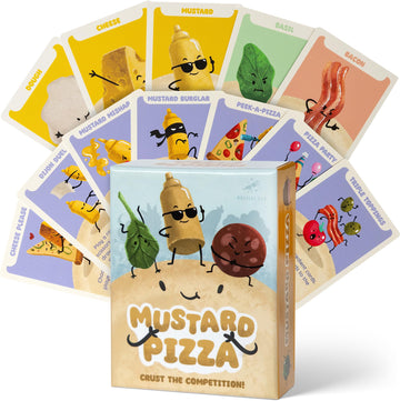 Mustard Pizza Family Card Game - Fun Game for Kids, Families, Teens, and Adults. Easy, Fast-paced. 2-6 Players Ages 5+. Birthday Gifts, Parties, Game
