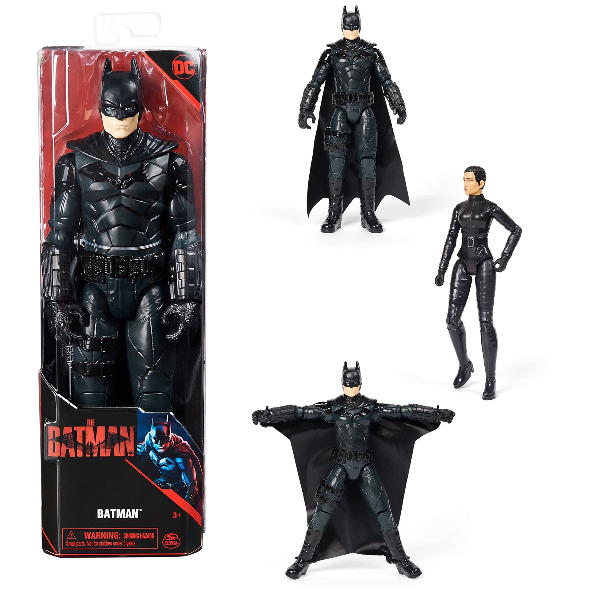 Spin Master Batman The Batman 30 cm Action Figure in Authentic Batman Movie Look (Batman, Wingsuit Batman or Selina Kyle), Various Variations