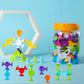 Toddler Bath Toys for Kids Ages 4-8?Suction Cup Fidget Spinner Baby, 42 pcs Suction Bathtub Toys for Toddlers 3-5, Starter Sticky Blocks for Bathtub