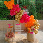 Balloon Garland Kit Arch Burnt Orange Hot Pink And Gold For Party Decoration Women Birthday Graduation
