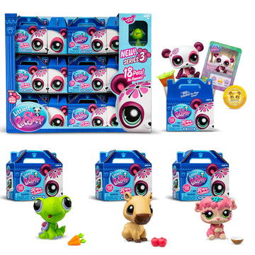 Littlest Pet Shop - Pet Surprise Display - Series 3 18 Pets Collector Set + 1 Bonus Pet, Gen 7 Authentic LPS Bobble Head Toy Figure, Collectible Toy