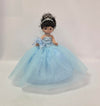 KINNEX COLLECTIONS SINCE 1997 17" Quinceañera Centerpiece Doll - Tulle Gown, Mis Quince Años Table Decoration & Keepsake ARC8421-4 (Baby Blue)