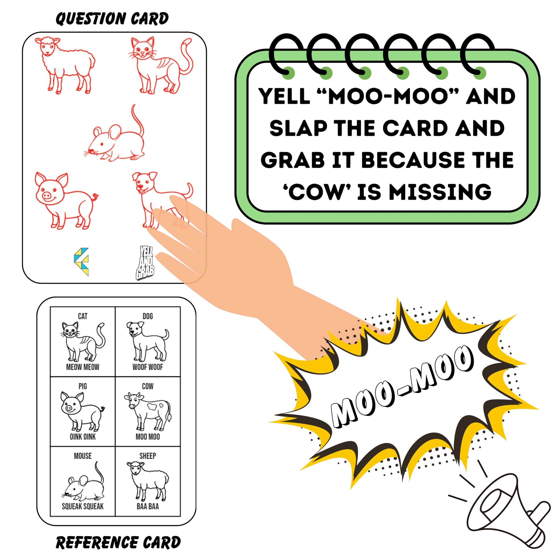 Feltango Yell and Grab, Card Games for Kids