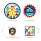 Lide Road 116 Pcs Robot Birthday Party Supplies Kit, Robot Plates, Napkins, Cups, Forks, Knives, Spoons for 16 Guests