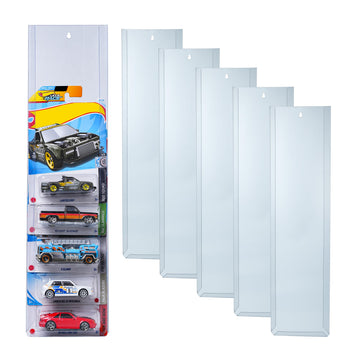 KASTUN 5 Pcs Diecast Display Case for Hot-Wheels Match-Box,Toy Car Storage Organizer,Compatible with Hot-Wheels Match-Box Packaged Cars,Packaged Cars