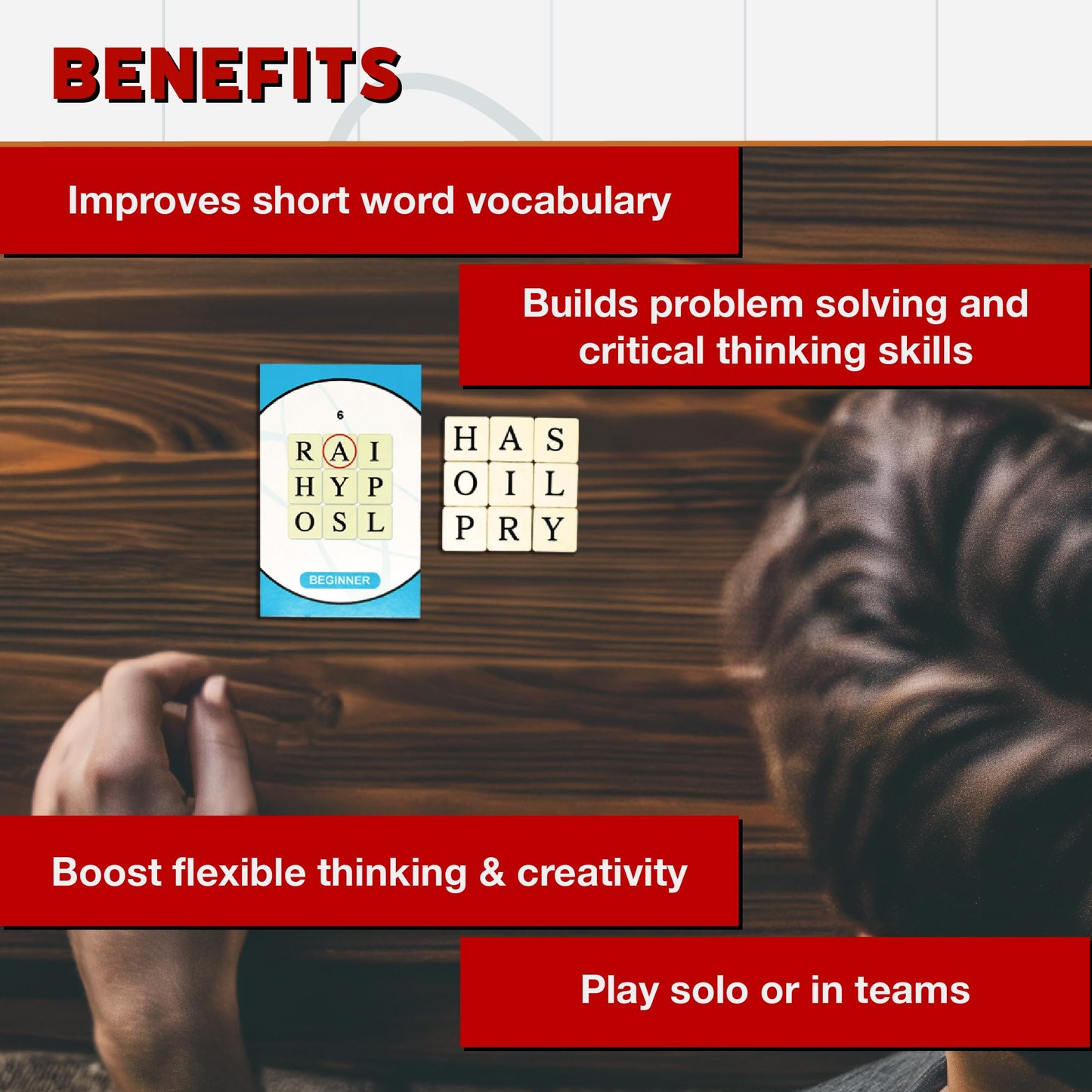 Continuum Games Word Q - Jumbled Crossword Puzzle Game with 40 Challenges - Brain Teaser Word Game for Kids & Adults, Solo Play, Educational Gift