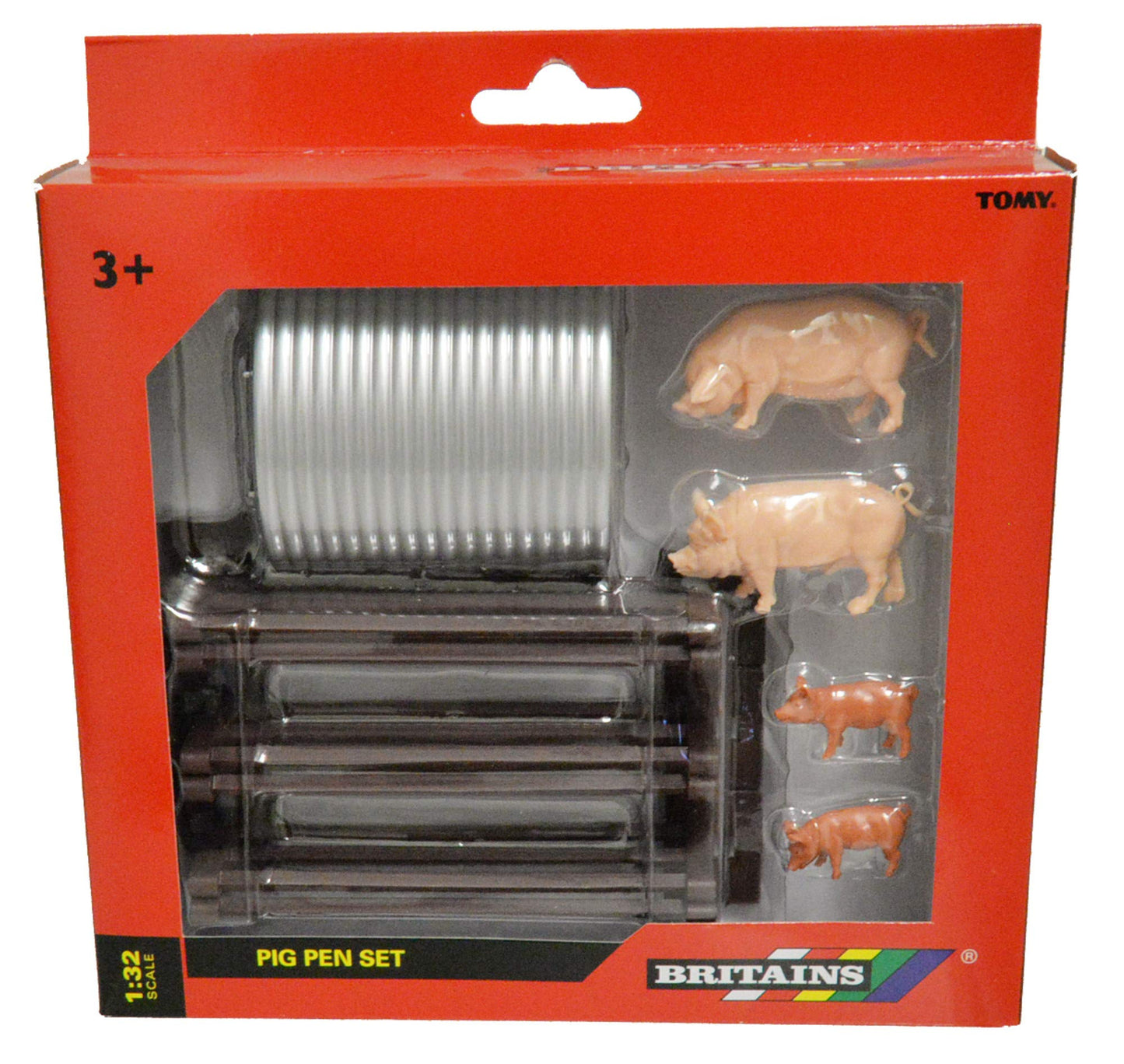 Britains 1:32 Pig Pen Farm Playset, Collectable Farmyard Animal Toys for Children, Toy Farm Animals Compatible with 1:32 Scale Farm Toys, Suitable