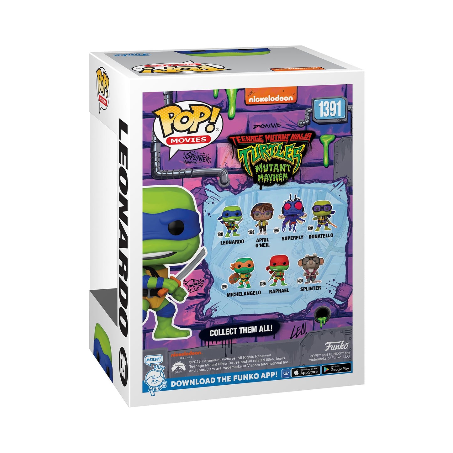 Funko POP! Movies: Teenage Mutant Ninja Turtles (TMNT) Leonardo - Collectable Vinyl Figure - Gift Idea - Official Merchandise - for Kids & Adults