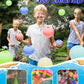 Reusable Water Balloons, Quick Fill Self-Sealing Water Bomb Balloons, Refillable Silicone Water Splash Ball with Mesh Bag for Kids Summer