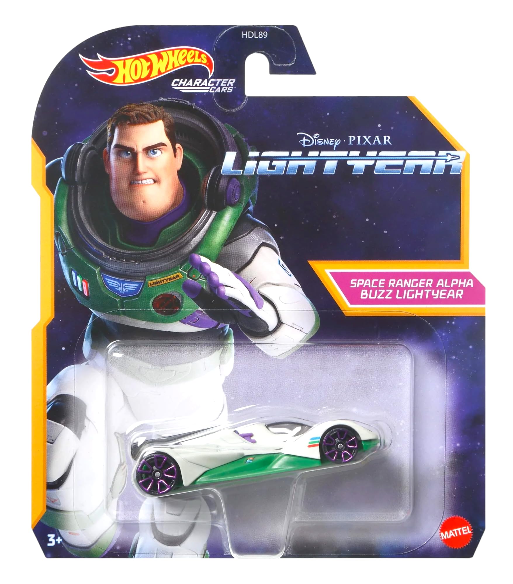Hot Wheels Disney Pixar Lightyear Character Cars Bundle of 3 Diecast Vehicles with Space Buzz and Sox