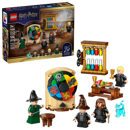LEGO Harry Potter Hogwarts Castle: Sorting Hat Ceremony Building Toy for Boys, Girls - Pretend Play Set for Kids, Ages 7+ - W/4 Minifigures & Cat