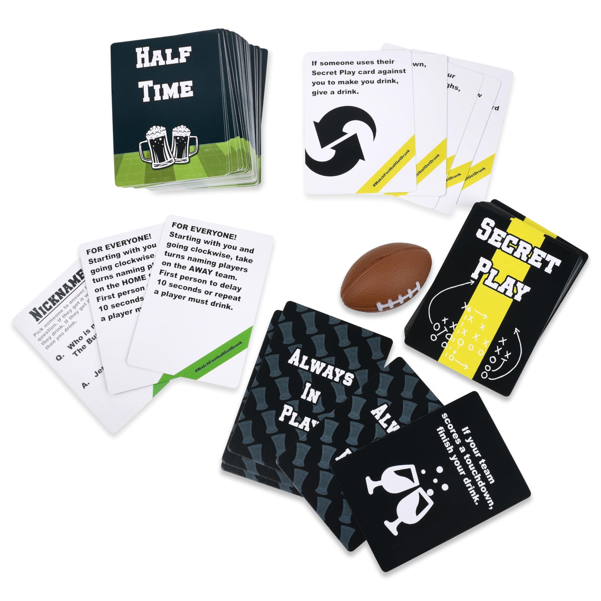 Falling Whale Games Watch Football, Get Drunk - The Live Football Drinking Game | with Mini Foam Ball (2025 Edition)