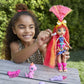 Mattel Cave Club Emberly Doll (8-10-inch, Pink Hair) Poseable Prehistoric Fashion Doll with Dinosaur Pet and Accessories, Gift for 4 Year Olds and Up