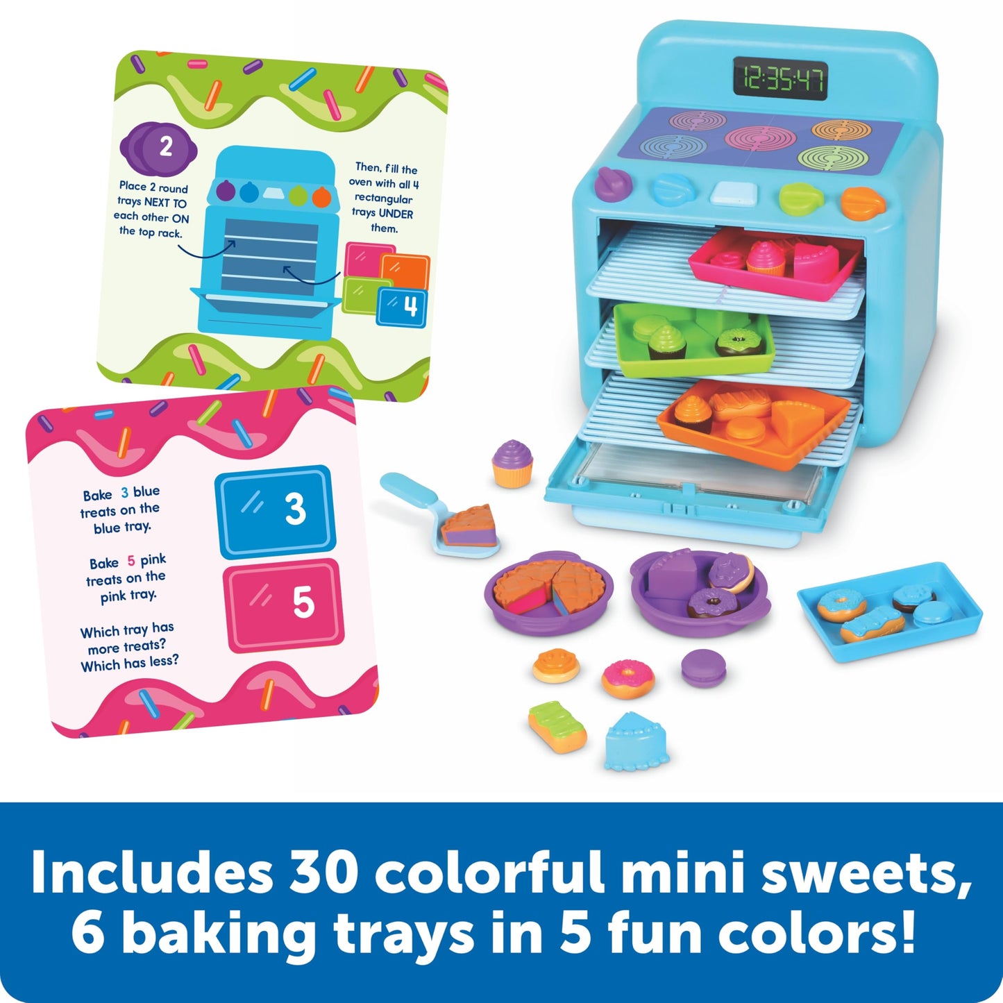 Learning Resources Sorting Sweets Mini Oven, Play Food, Kids Kitchen Playset, Pretend Play Toys, Mini Food, Sorting Toys, Montessori Cooking Set