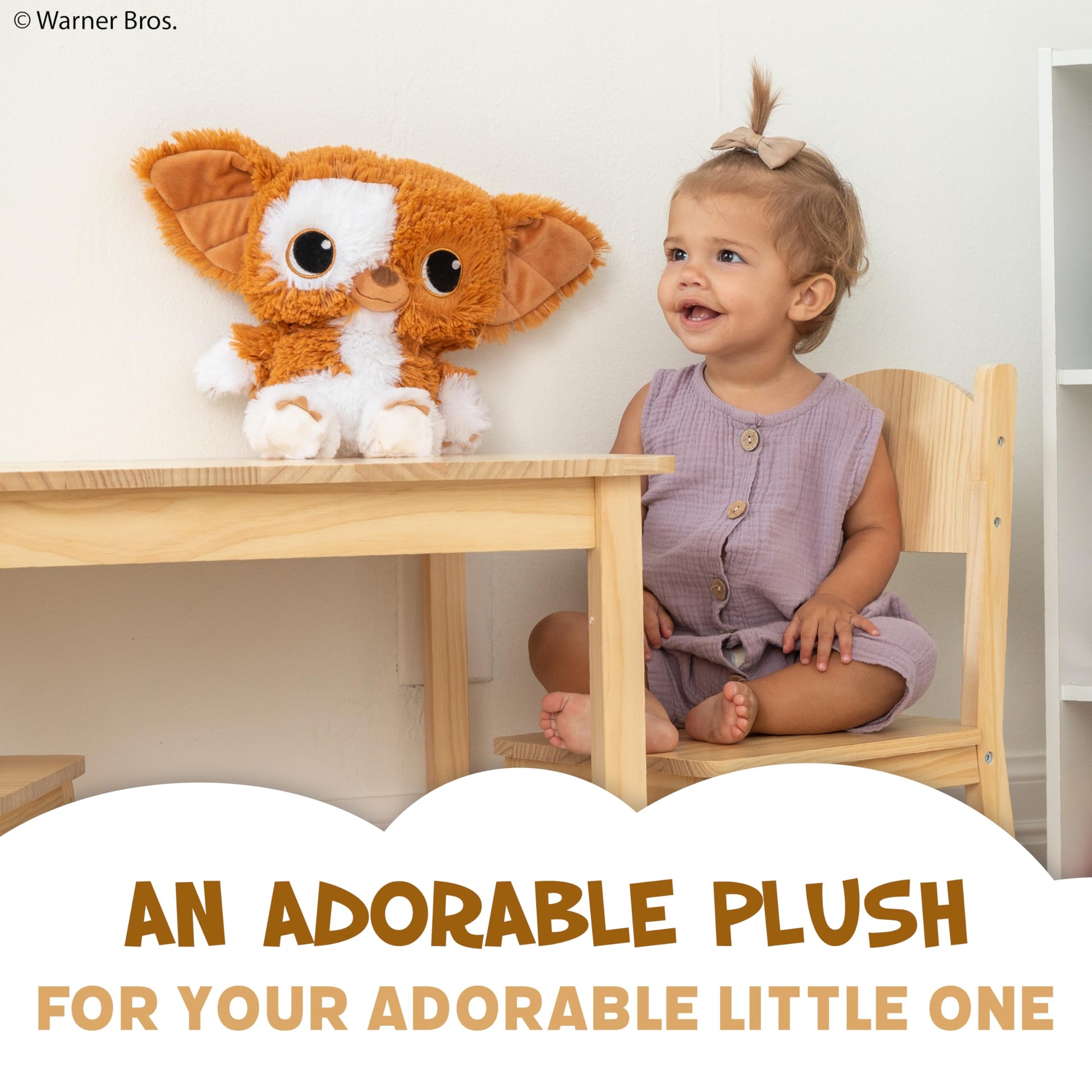 Kids Preferred Gremlins Gizmo Plush Stuffed Animal with Crinkle Sound for Babies, Toddlers, and Kids 12 Inches