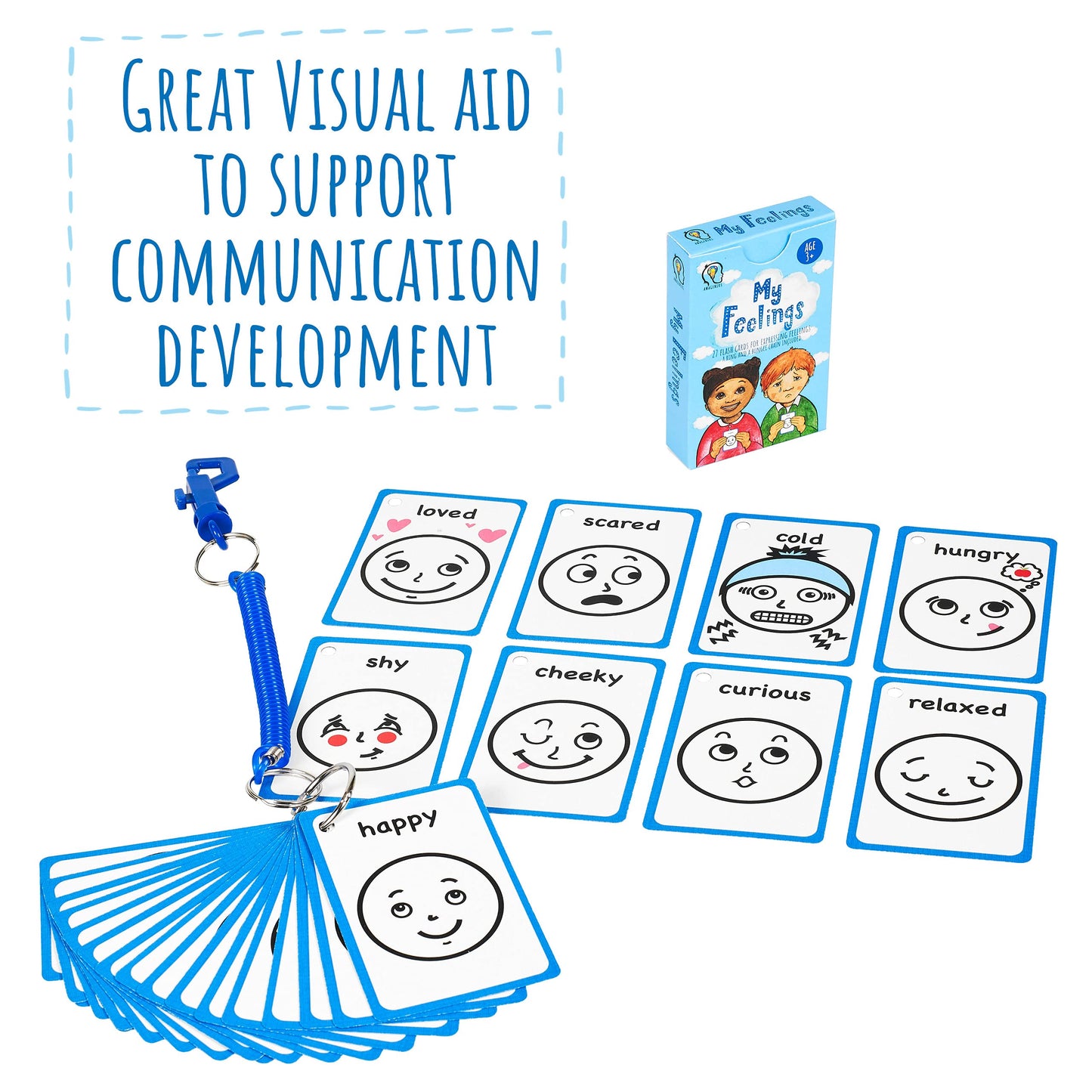 My Feelings Cards and Emotions 27 PECS Flashcards for Special Needs, Autism as Cue Cards, Aiding with Empathy and Social Skills, Also a Great Tool