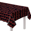 Amscan The Upside Down Plastic Tablecover - 54' x 108' | Black and Red | 1 Pc.