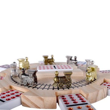 RNK Gaming Mexican Train Dominoes Set Double 12 Color Dots