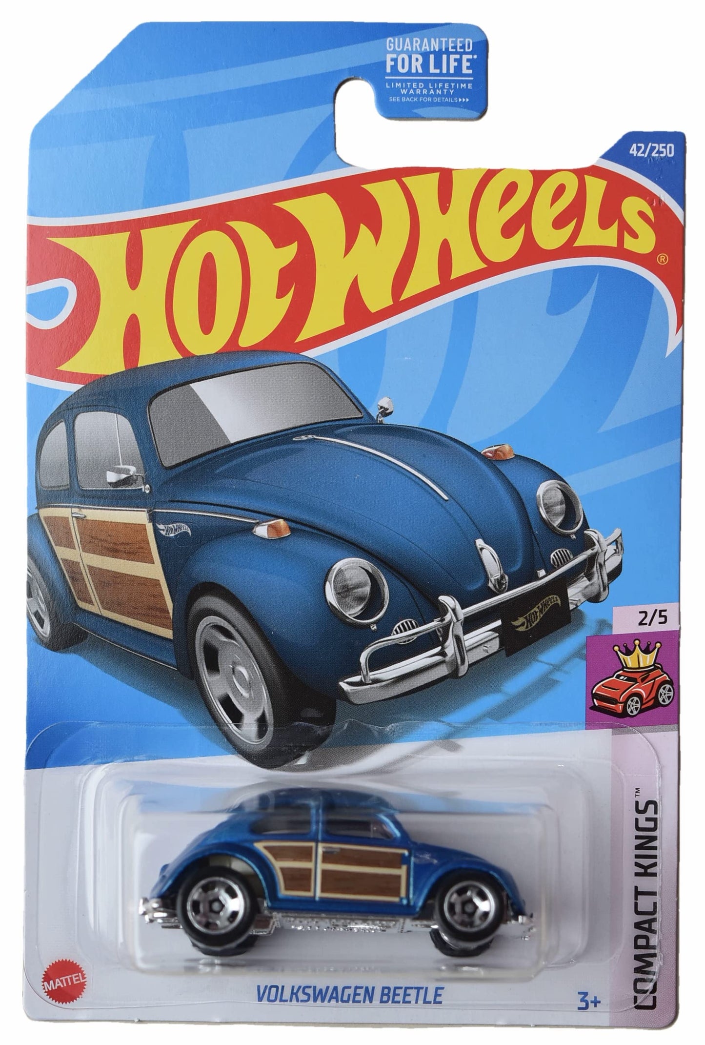 Hot Wheels Volkswagen Beetle, Compact Kings 2/5, Blue 42/250
