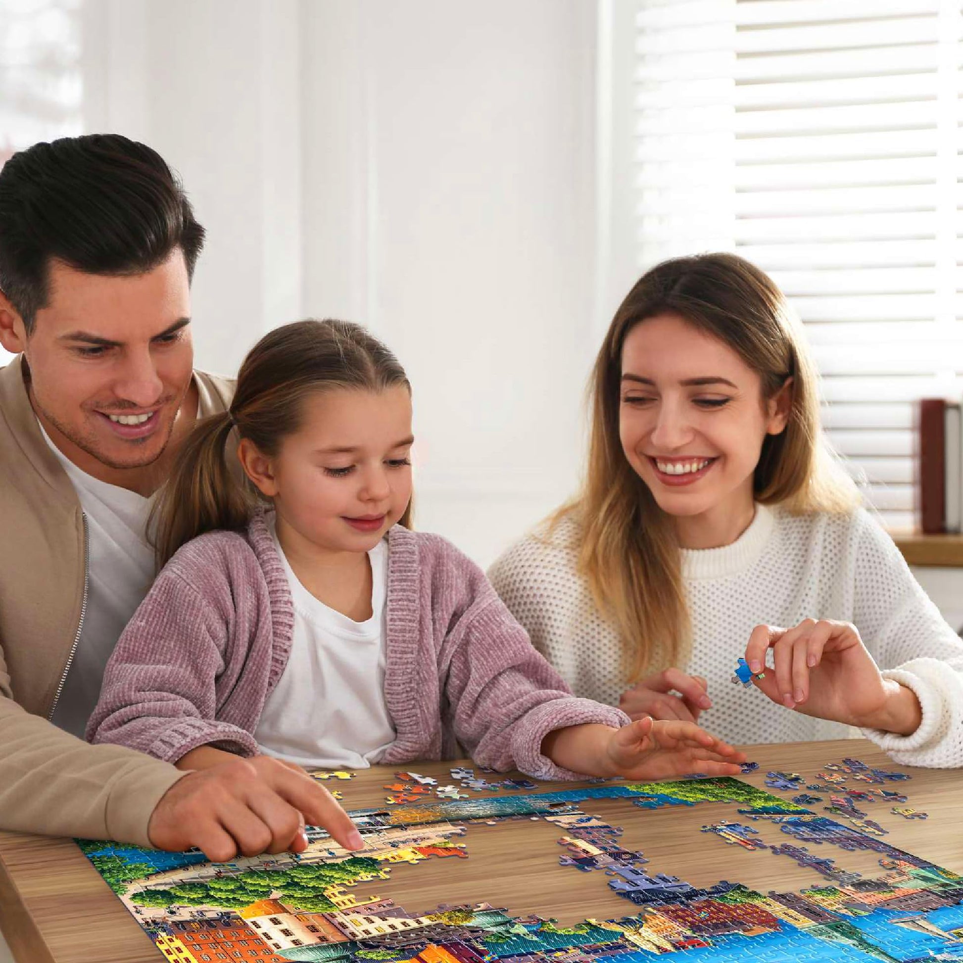 Boardwalk Stockholm 1000 Piece Jigsaw Puzzle Fun Sweden Travel Puzzles with Premium Box, Gift for Adults and Family 19"x26"