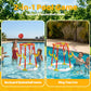 PodiuMax 2-in-1 Pool Basketball Hoop & Ring Toss Toys for Kids 4 5 6 7 8 9