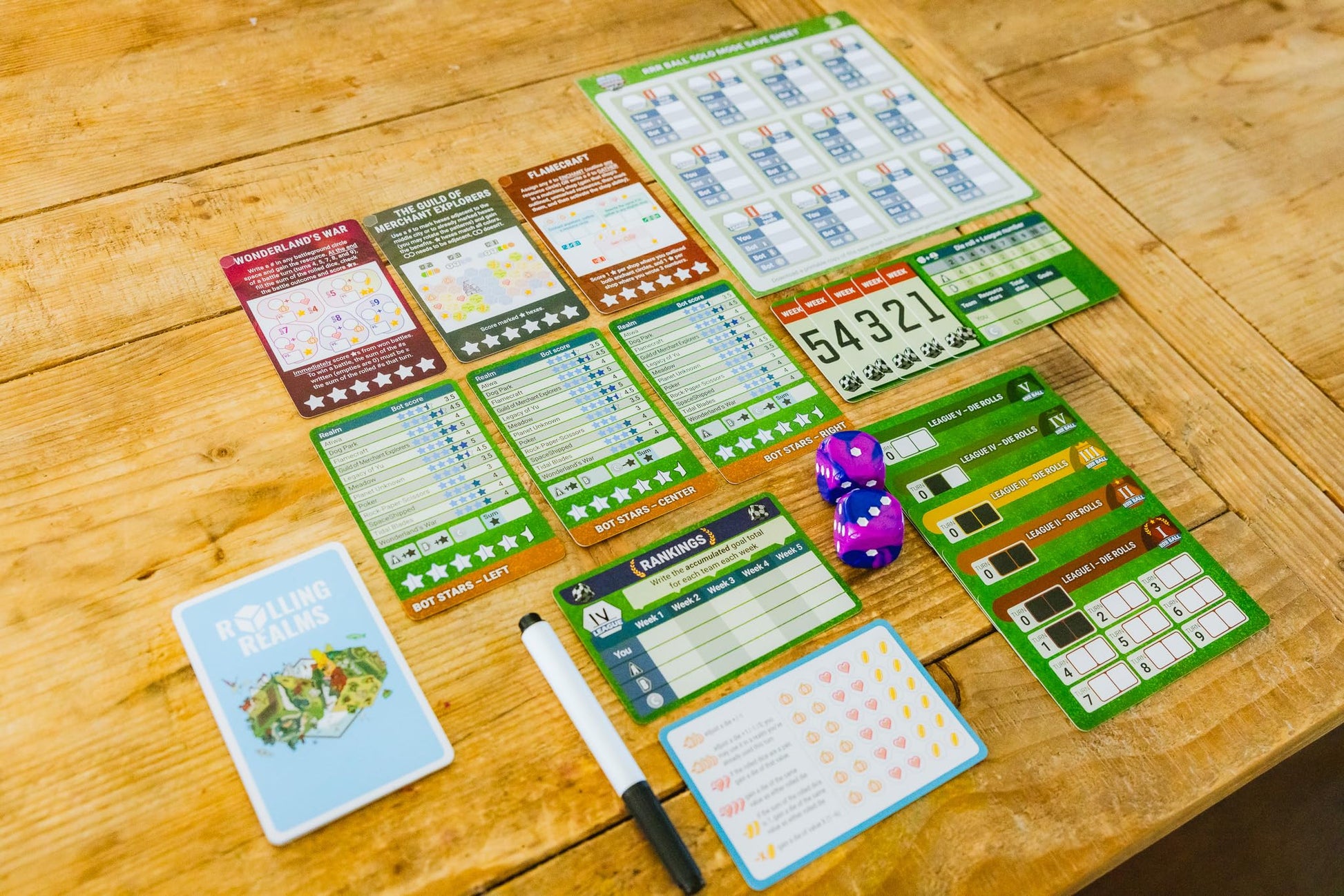 Stonemaier Games: Rolling Realms Redux by Jamey Stegmaier & Karel Titeca | A Light, Strategic Roll-and-Write Game for Families and Adults | Compete in