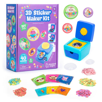 Educational Insights 3D Sticker Maker Kit - Arts and Crafts for Kids Ages 4-8, Make Your Own 3D Stickers, Sticker Making Machine, DIY Puffy Stickers