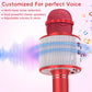 Wireless Bluetooth Karaoke Microphone for Kids, 5-in-1 Portable Handheld Karaoke Mic Speaker Player Recorder with Adjustable Remix FM Radio for Kids