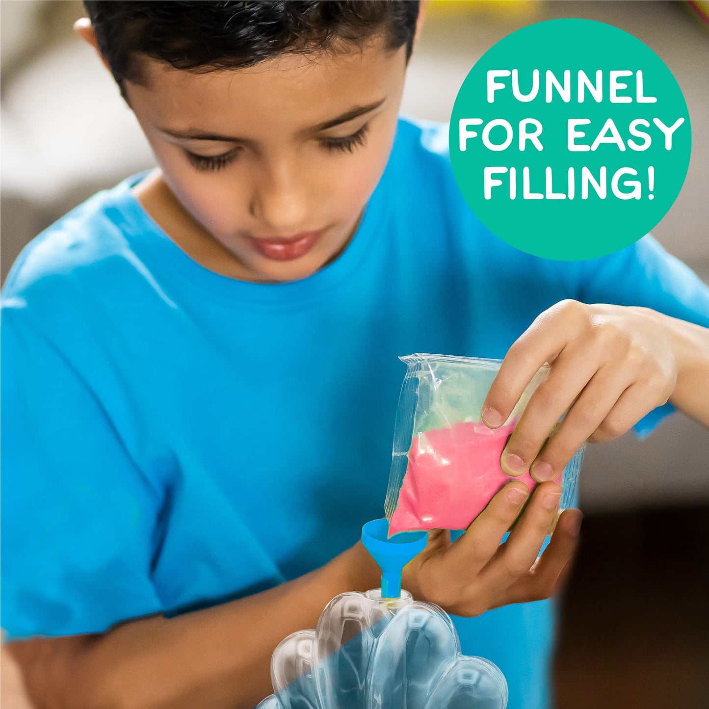 Made By Me Create Your Own Underwater Sand Art, Includes 6 Ocean-Themed Bottles, 8 Sand Colors, Glitter, & Funnel, Great Staycation or Group Activity