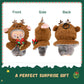 Evowatt Reindeer Cloak Clothes for Labubu Dolls - 17 cm Christmas Cape Outfit with Festive Accessories, Cute Holiday Costume for Labubu Figures (No