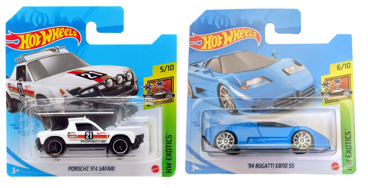 Hot Wheels 2021 Exotics Complete Set of 10 Diecast Vehicles 1/10 Thru 10/10 (Short Card Version)