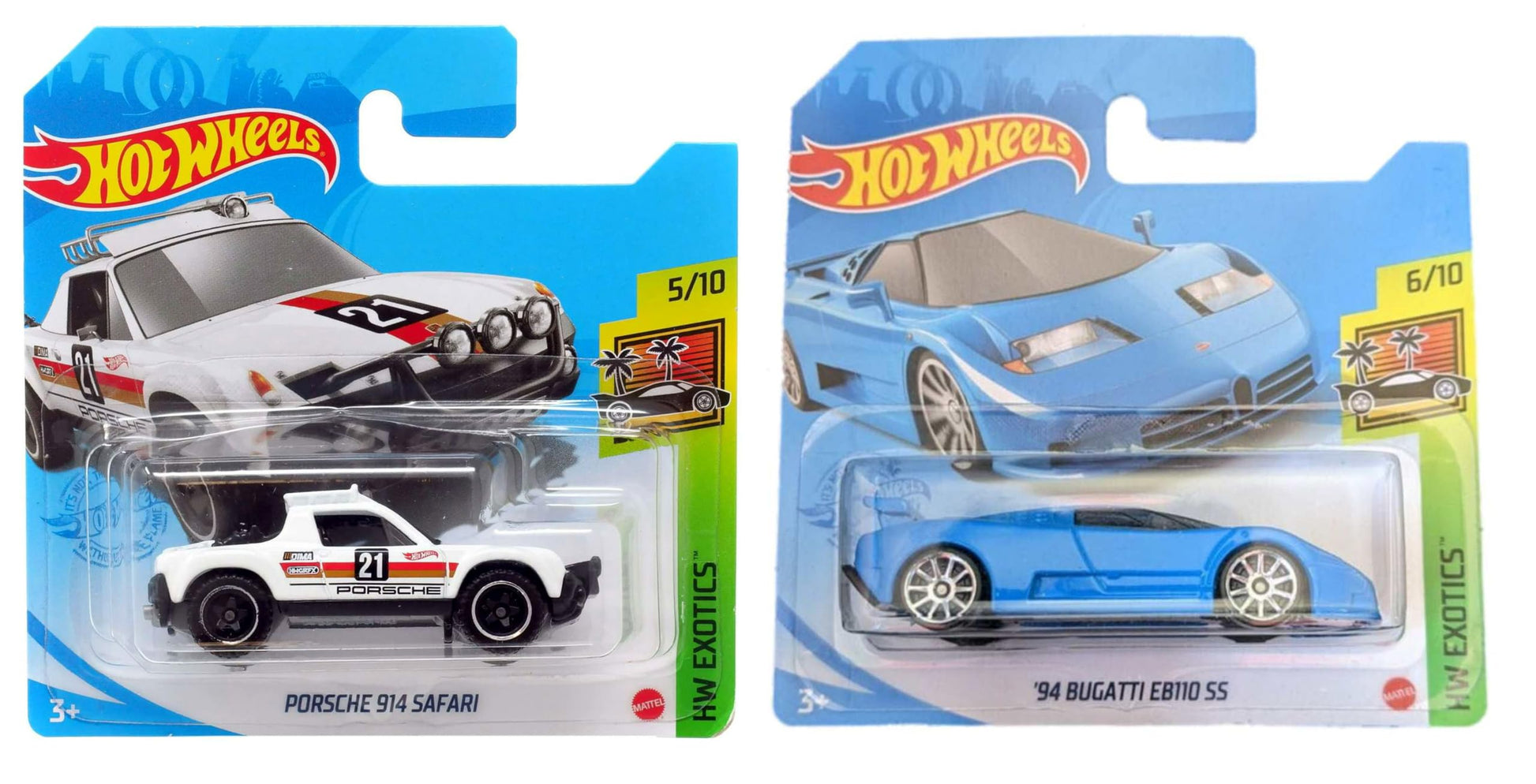 Hot Wheels 2021 Exotics Complete Set of 10 Diecast Vehicles 1/10 Thru 10/10 (Short Card Version)