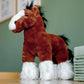 The Petting Zoo Standing Clydesdale Horse Stuffed Animal Plushie, Gifts for Kids, Wild Onez Barnyard Animals, Brown Horse Plush Toy, 12 inches