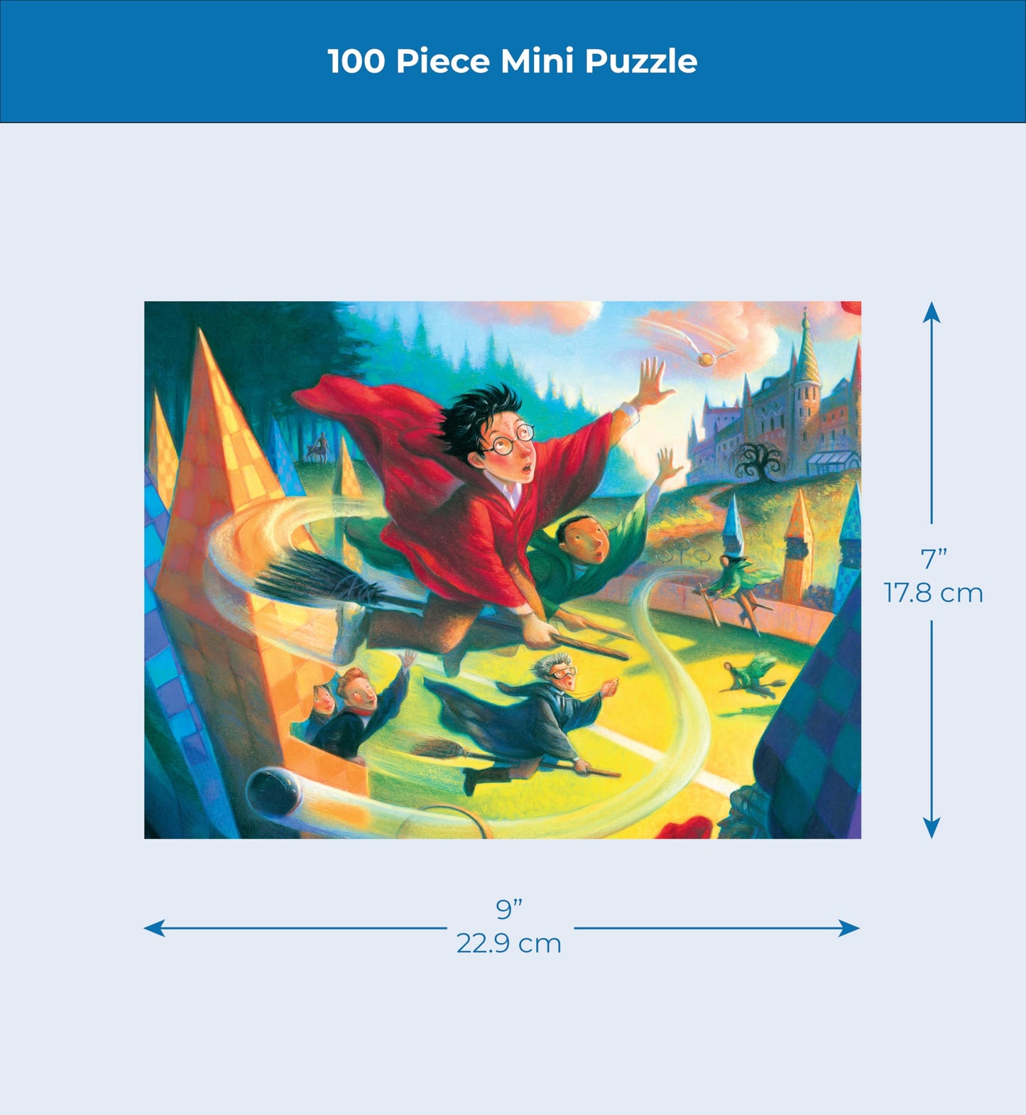 New York Puzzle Company - Harry Potter Quidditch Mini - 100 Piece Jigsaw Puzzle for Adults by Mary GrandPré