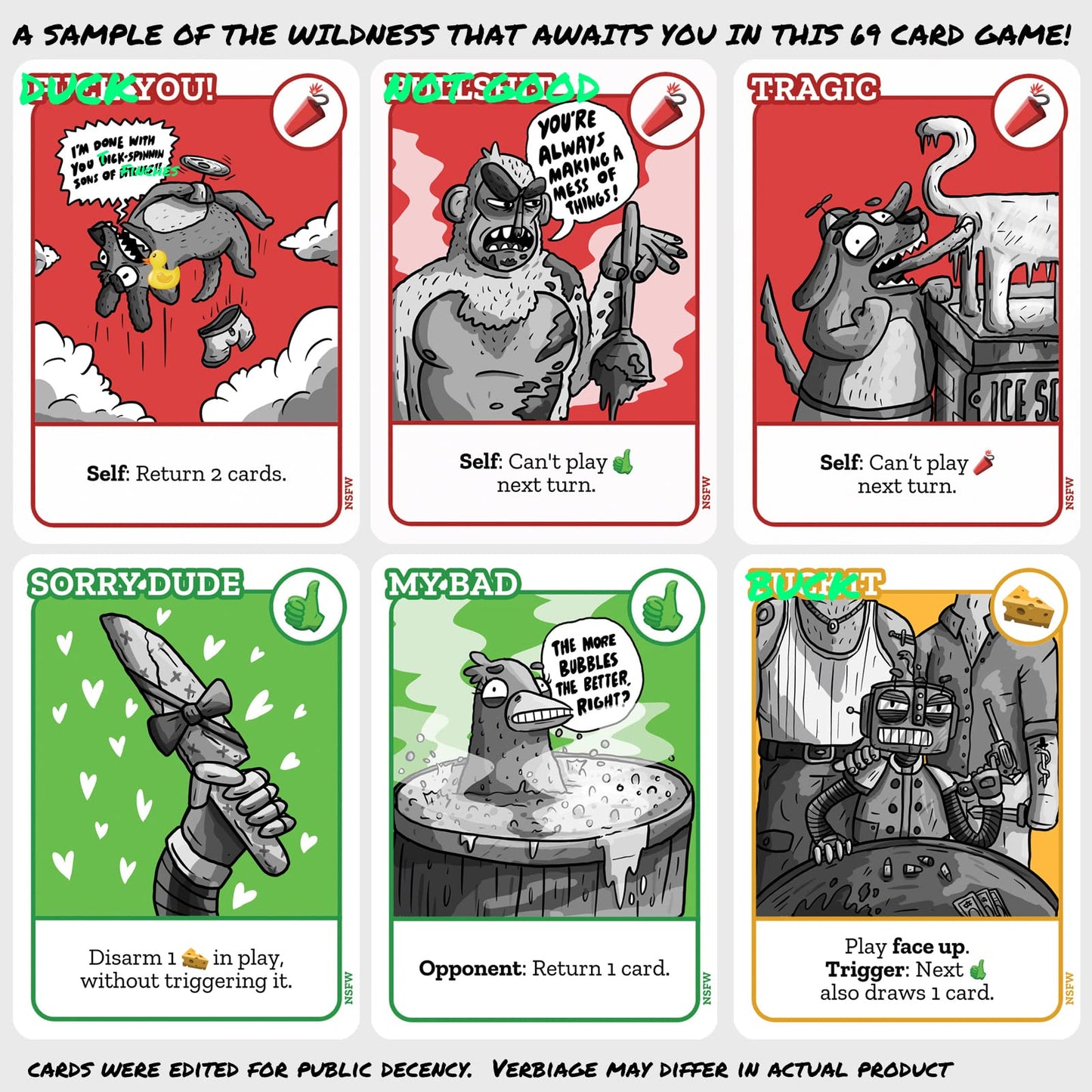 NSFW- A Light Strategy Card Game Where Players Battle for The Last Word (2-5 Players) - Ages 18 and up