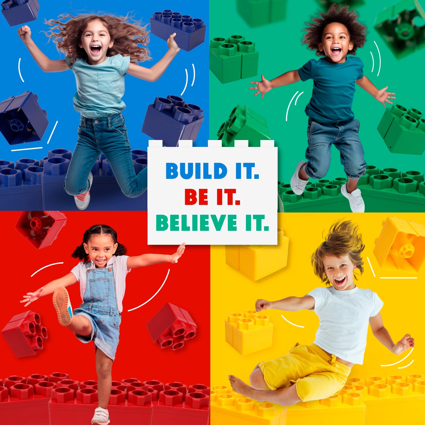 BiggoBlocks Big Blocks for Kids Ages 4-8 - Indoor & Outdoor Blocks for Kids Games - Large Building Blocks (36 pc with 3 Cars) Train Set