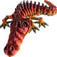 Articulated Skeleton Crocodile Figurine - Striking Gothic Desk Decor for Shelf Display or Unique Gift - 3D Printed in Canada