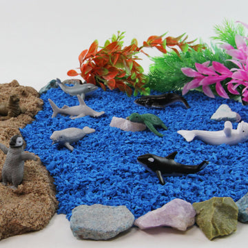 Safari Ltd. Baby Sea Life TOOB - Figurines: Harp Seal, Beluga, Penguin, Dolphin, Orca, Shark, Manatee, Turtle, Walrus, Sea Lion, Otter - Educational