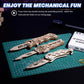 Uplike 3D Wooden Puzzle for Adults: 3-in-1 DIY Wooden Puzzles Knife Kit - 134 Pcs Brain Teaser Mechanical Model Building Toy for Adult Hobby - Wooden
